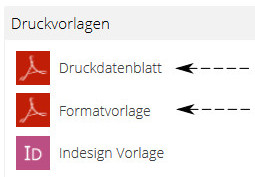 Druck-, Formatvorlagen im Printshop